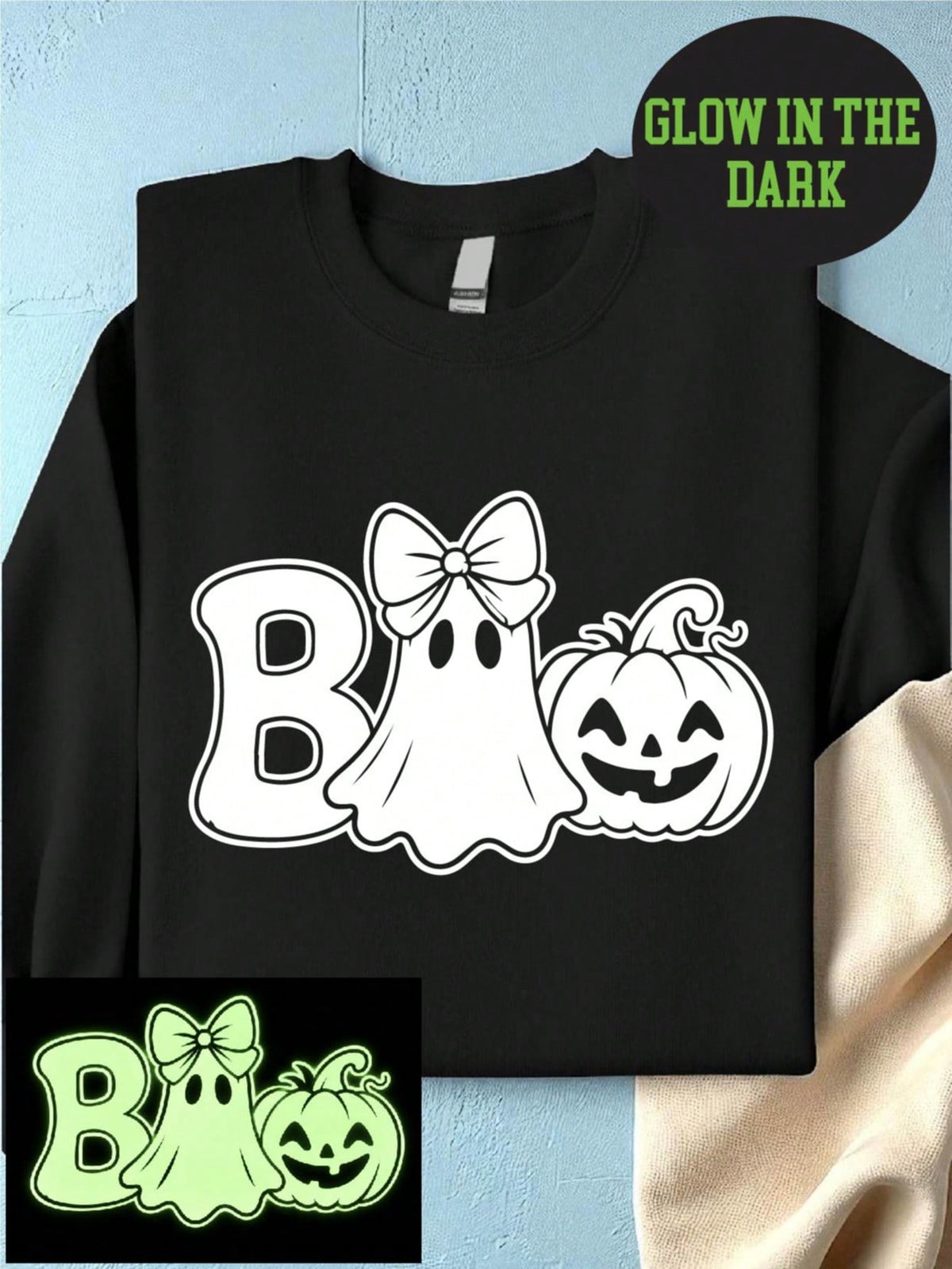 Glow In The Dark Halloween Ghost Sweatshirt