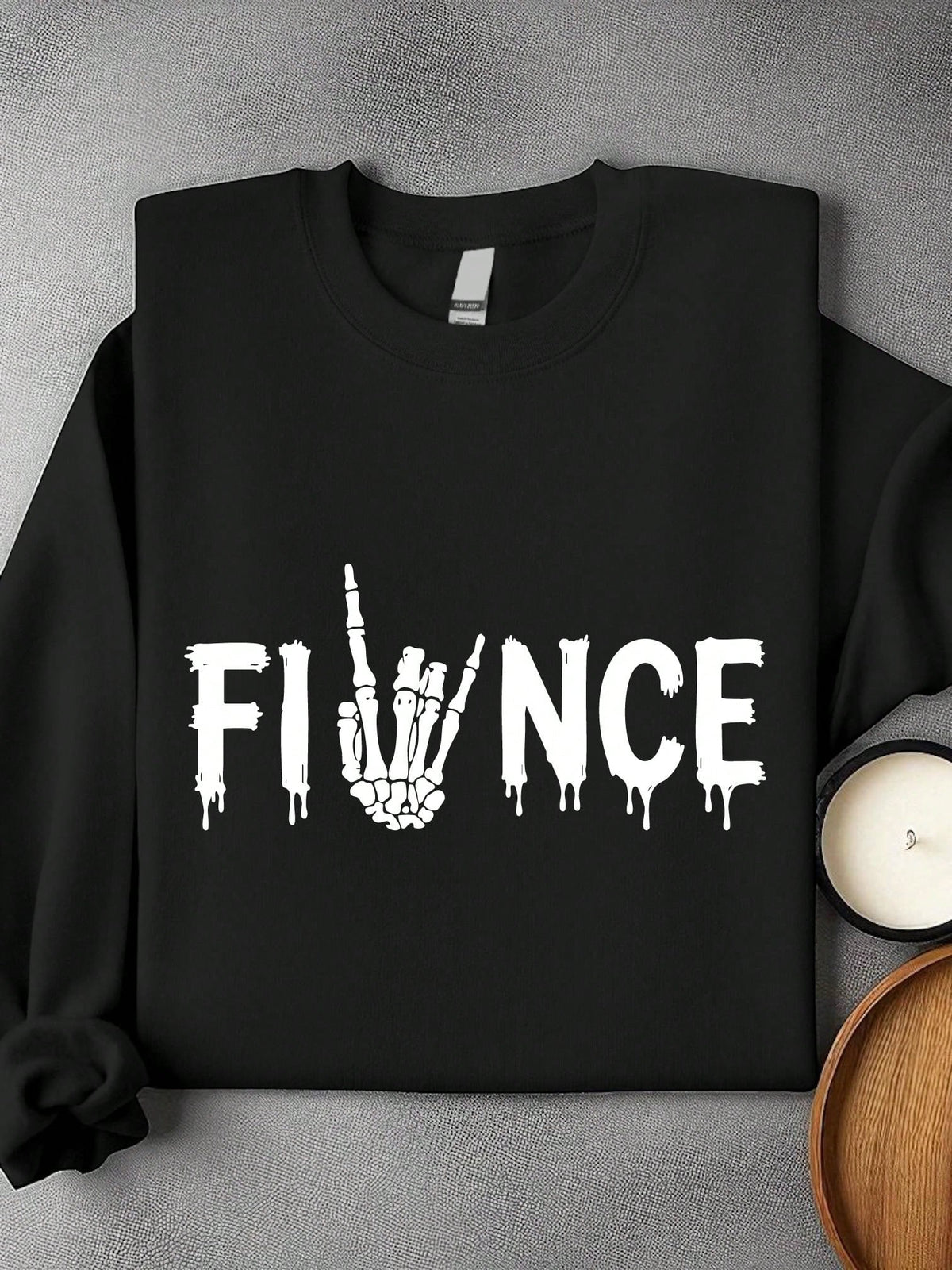 1PC Skull Fiancée And Fiancé Swearshirt Sweatshirt