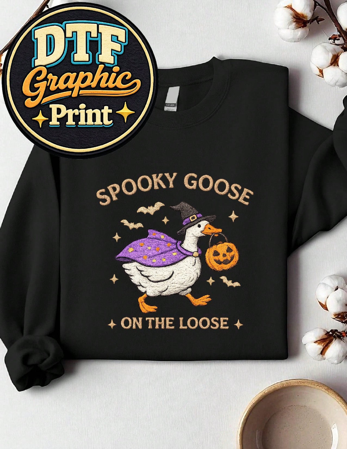 Spooky Goose (DTF Graphic Print) Sweatshirt