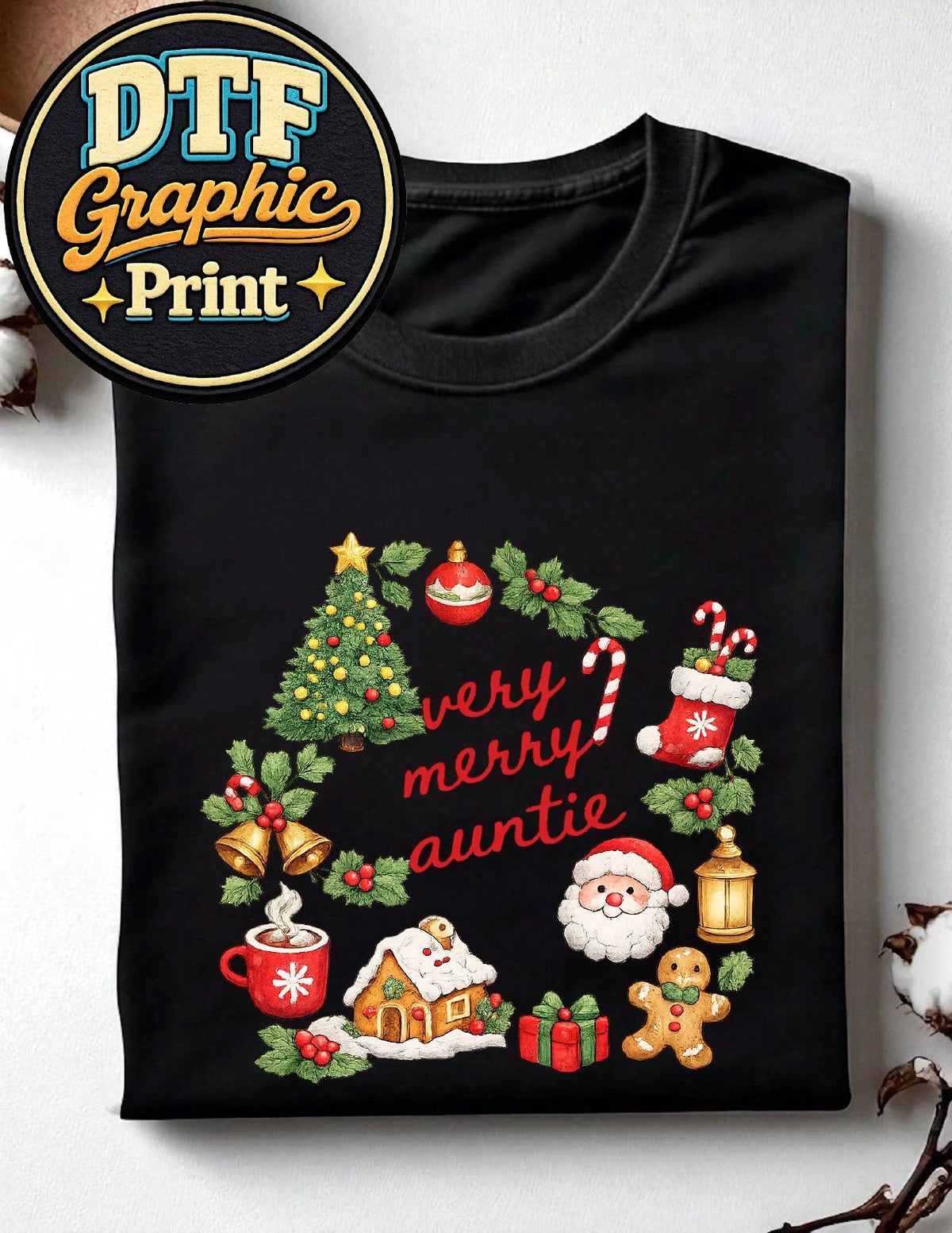 Very Merry Auntie T-Shirt