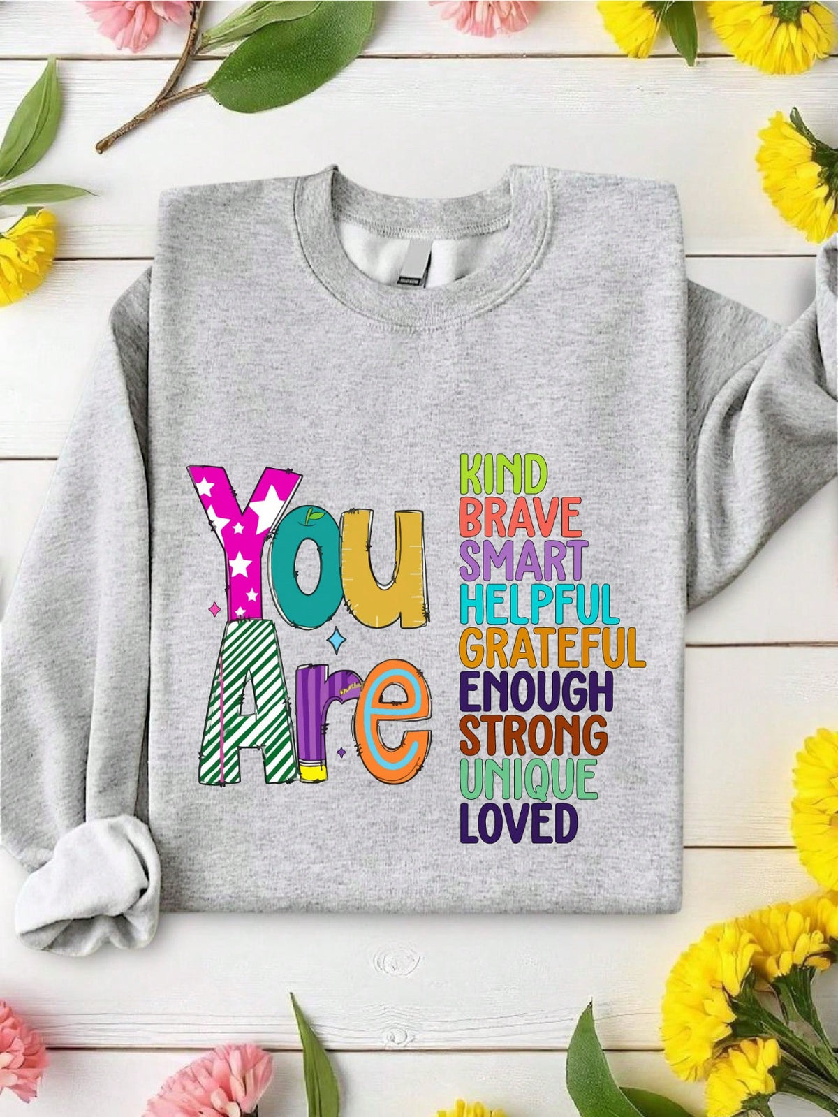 Retro You Are Kind Positive Sweatshirt
