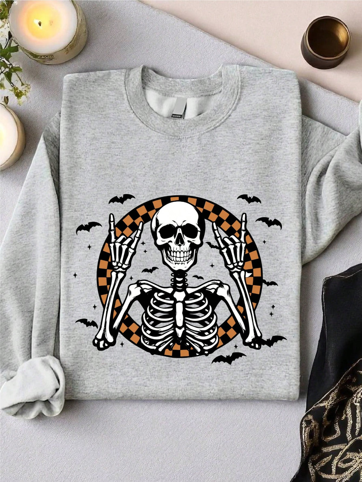 Retro Spooky Skeleton Sweatshirt