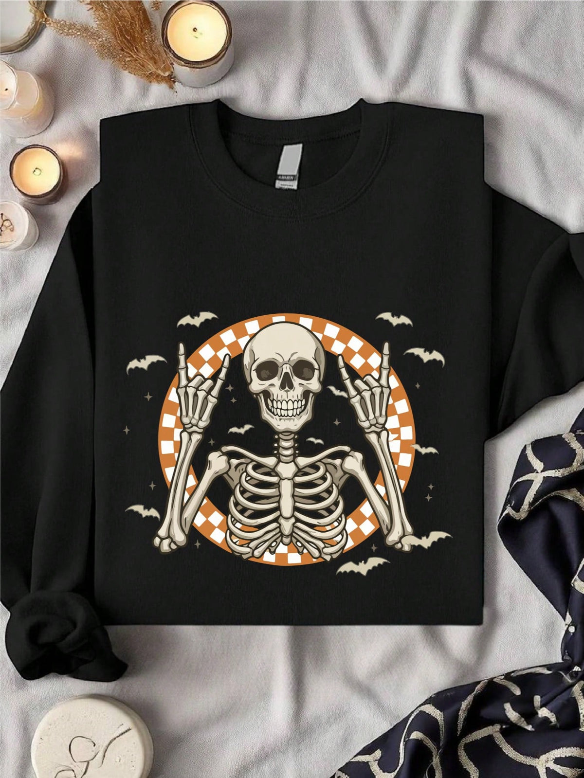 Retro Spooky Skeleton Sweatshirt