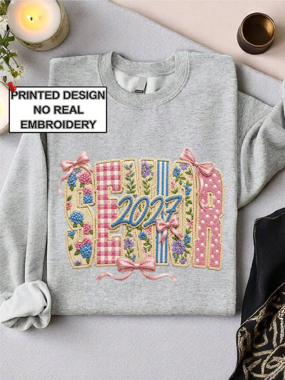 Preppy Senior 2027 (DTF Graphic Print) Sweatshirt