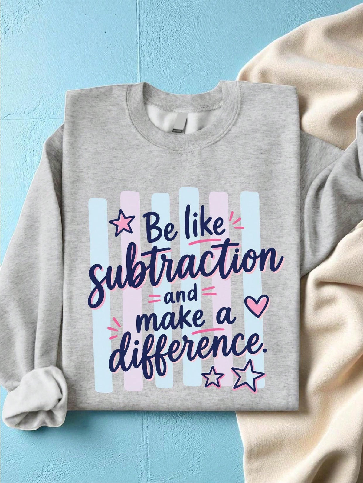 Stripe Math Teacher Sweatshirt
