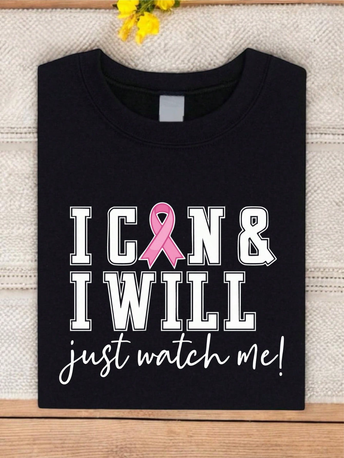 I Can I Will Breast Cancer T-Shirt