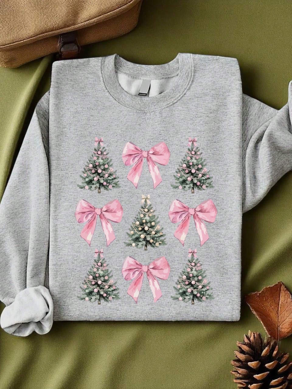 Bow And Christmas Sweatshirt