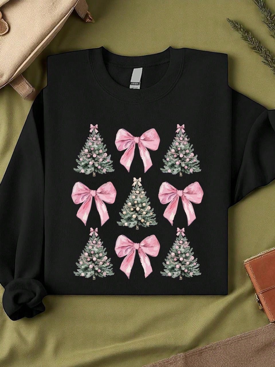 Bow And Christmas Sweatshirt