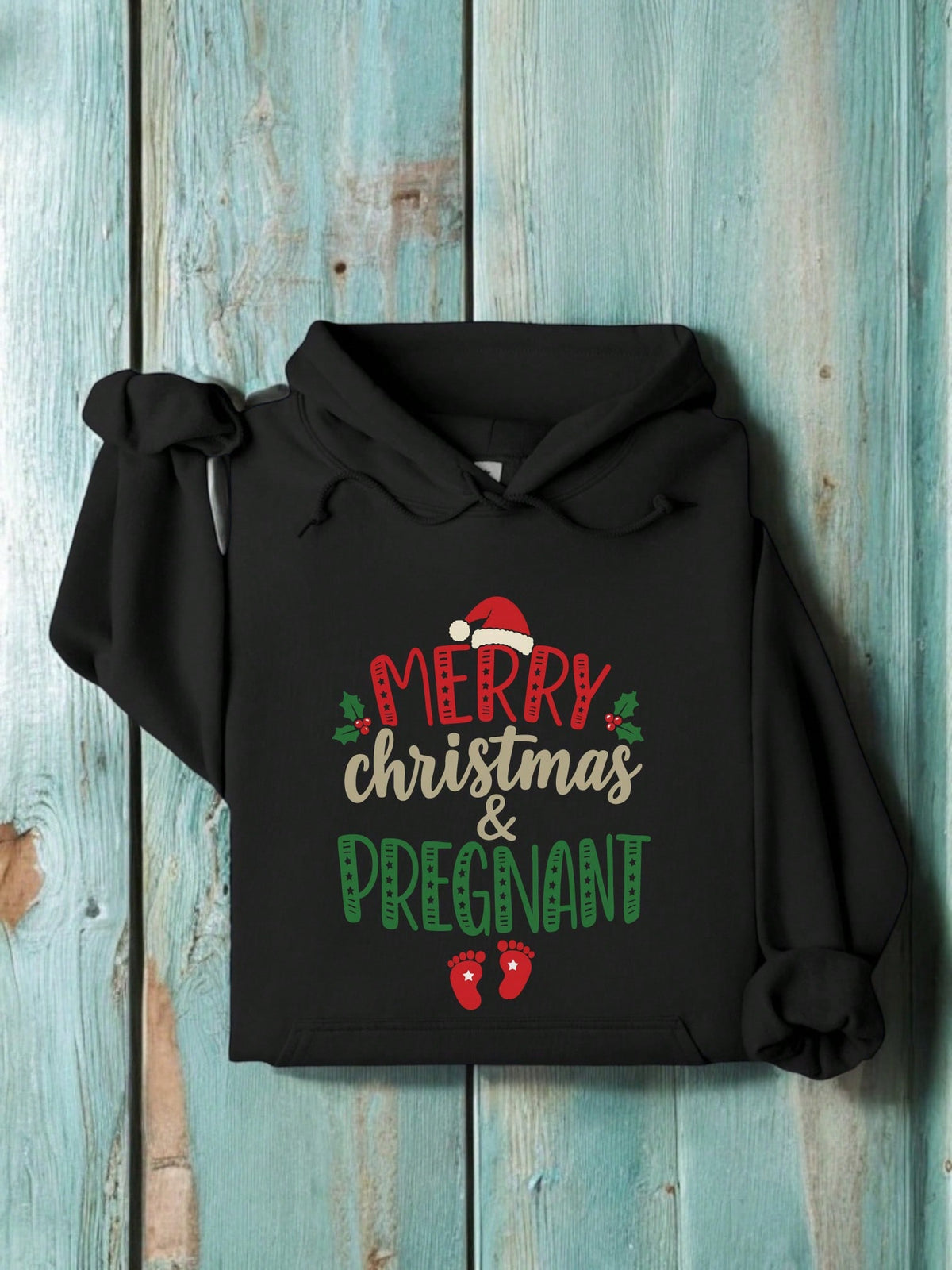 Merry Christmas And Pregnant Unisex Hoodie