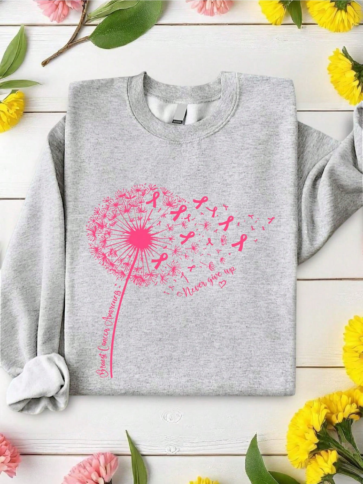 Dandelion Breast Cancer Sweatshirt