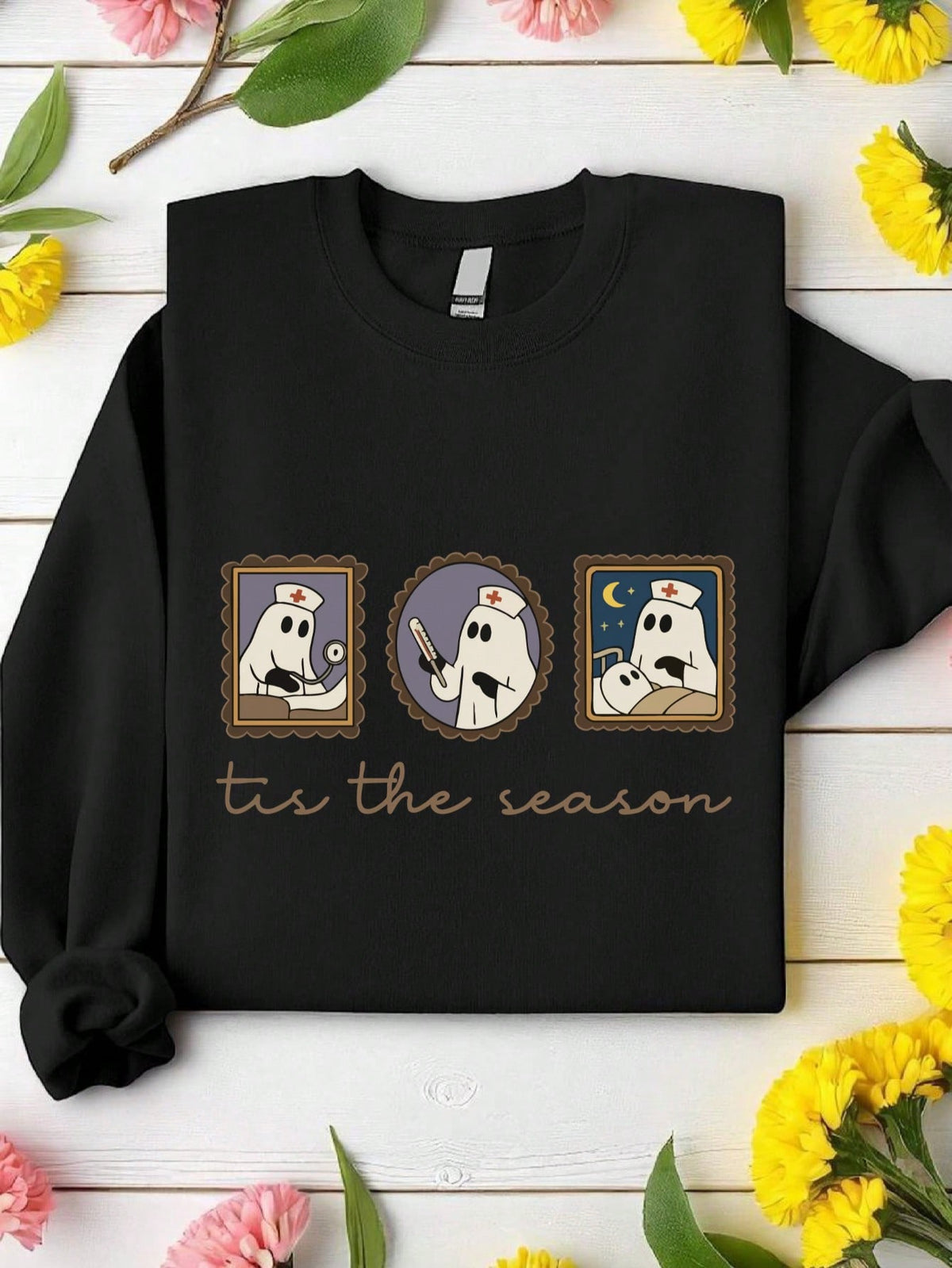 Tis The Season Nurse Ghost Sweatshirt