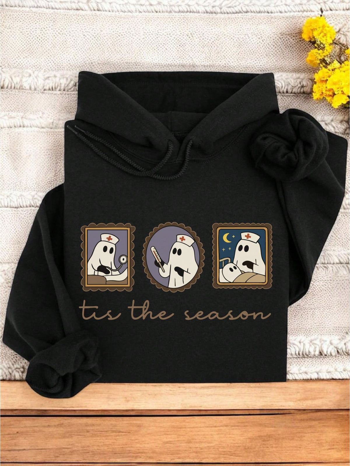 Tis The Season Nurse Ghost Hoodie