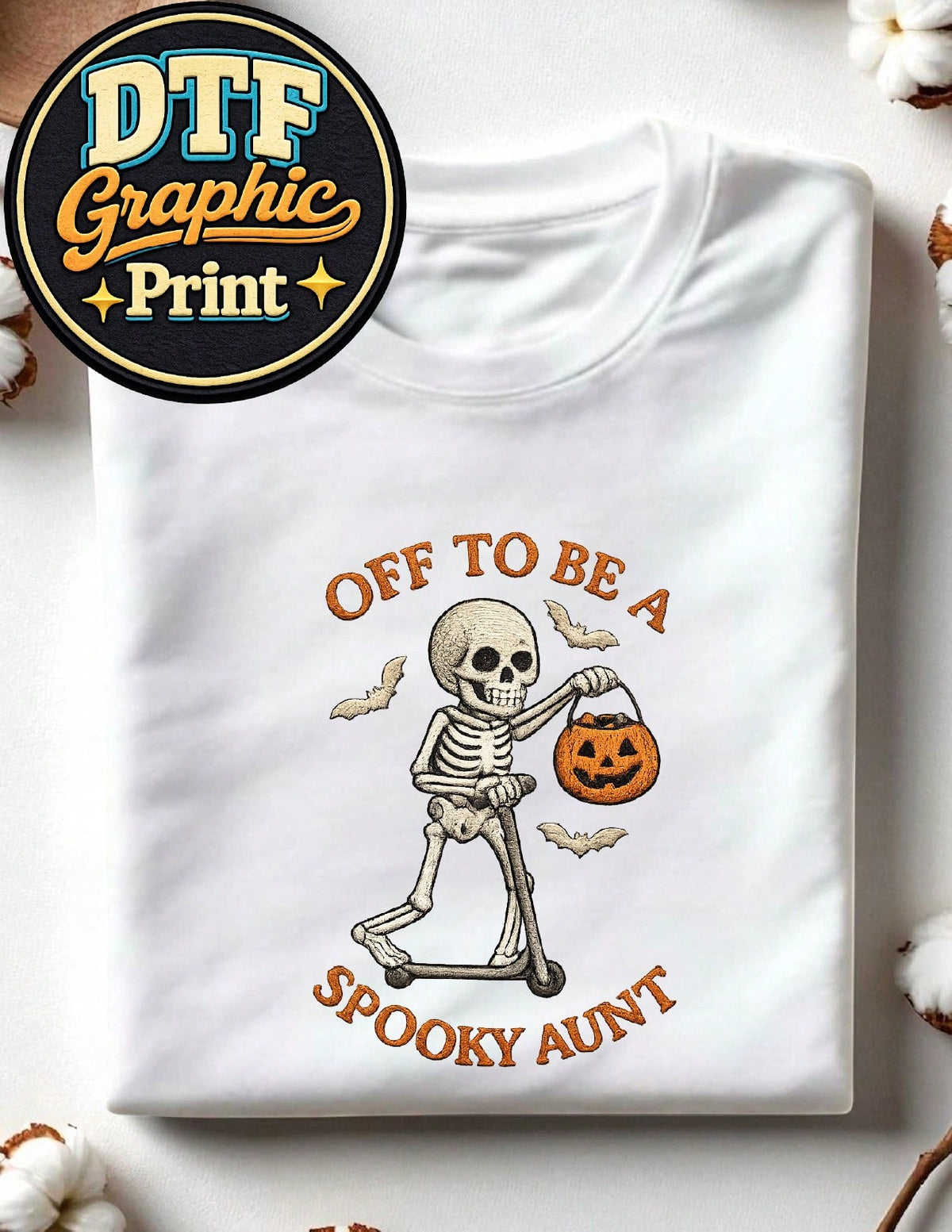 Off To Be A Spooky Aunt (DTF Graphic Print) T-Shirt