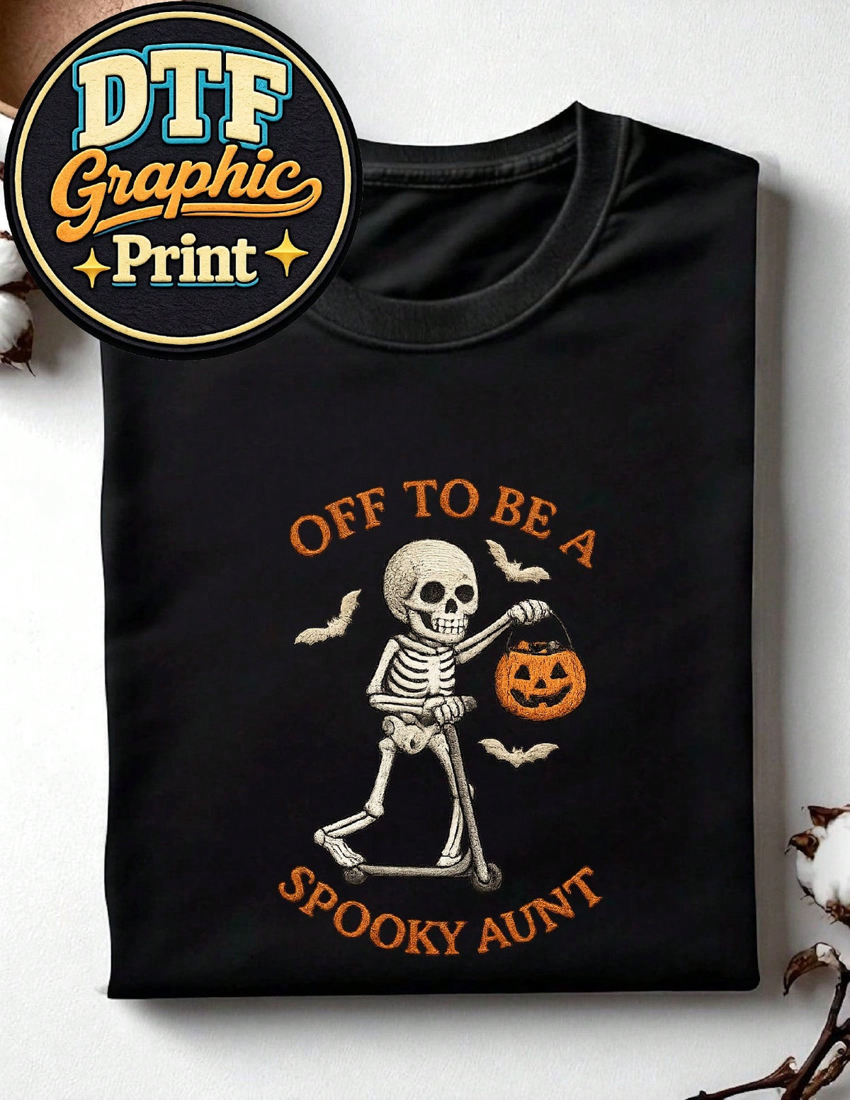 Off To Be A Spooky Aunt (DTF Graphic Print) T-Shirt