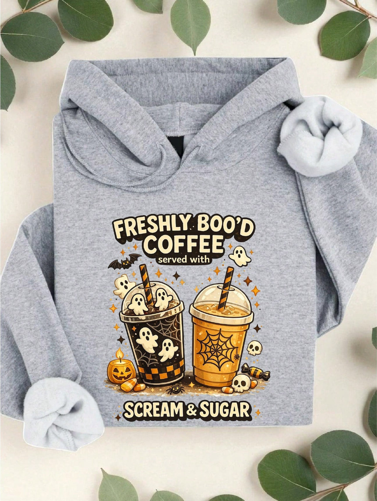 Freshly Bood Coffee Served With Scream And Sugar Hoodie
