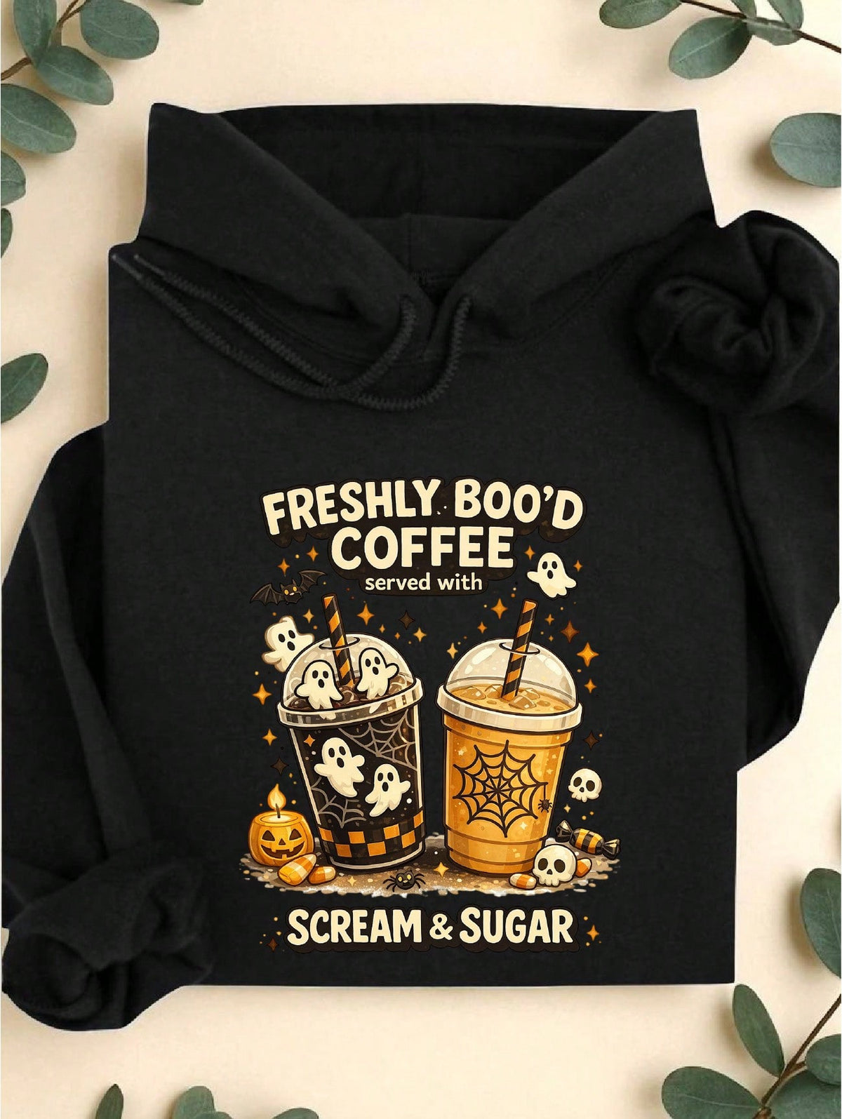 Freshly Bood Coffee Served With Scream And Sugar Hoodie