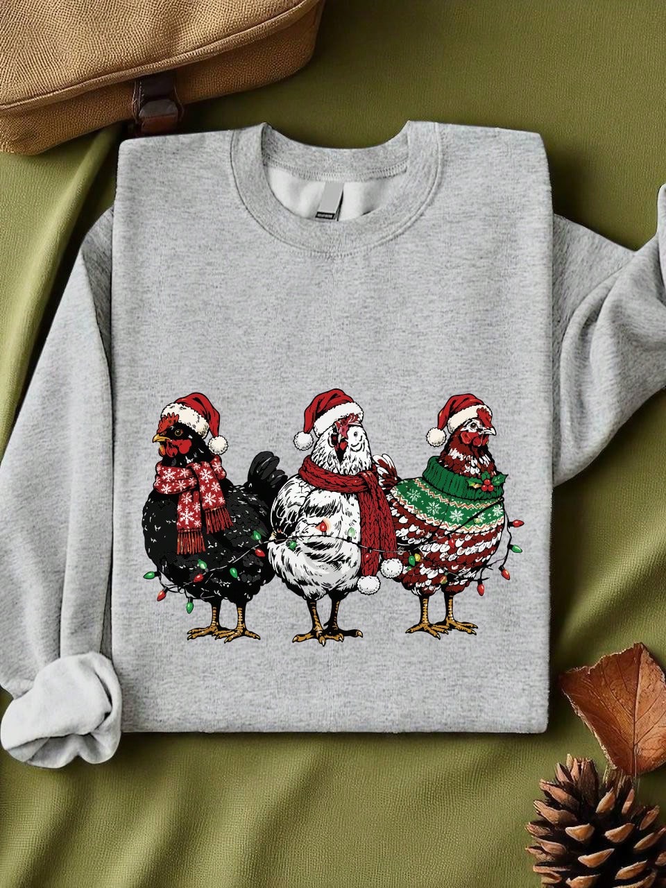 Christmas Chickens Unisex Sweatshirt