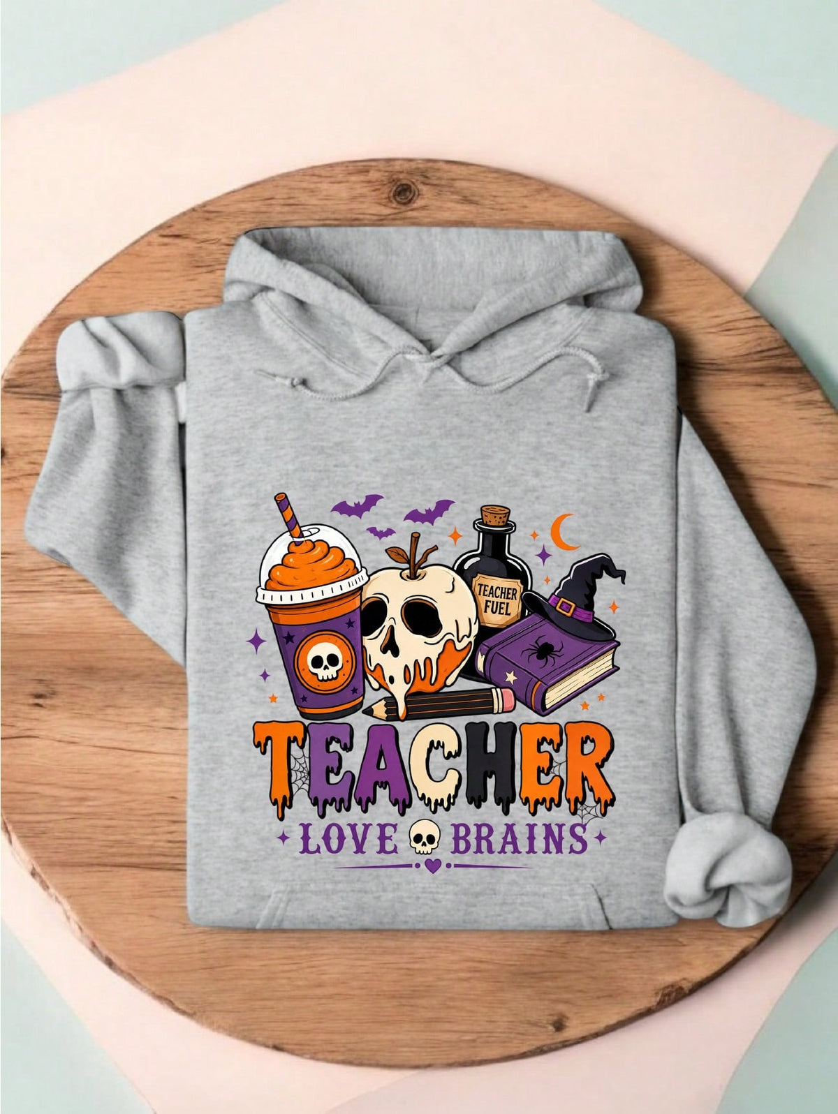 Teacher Love Brains Hoodie