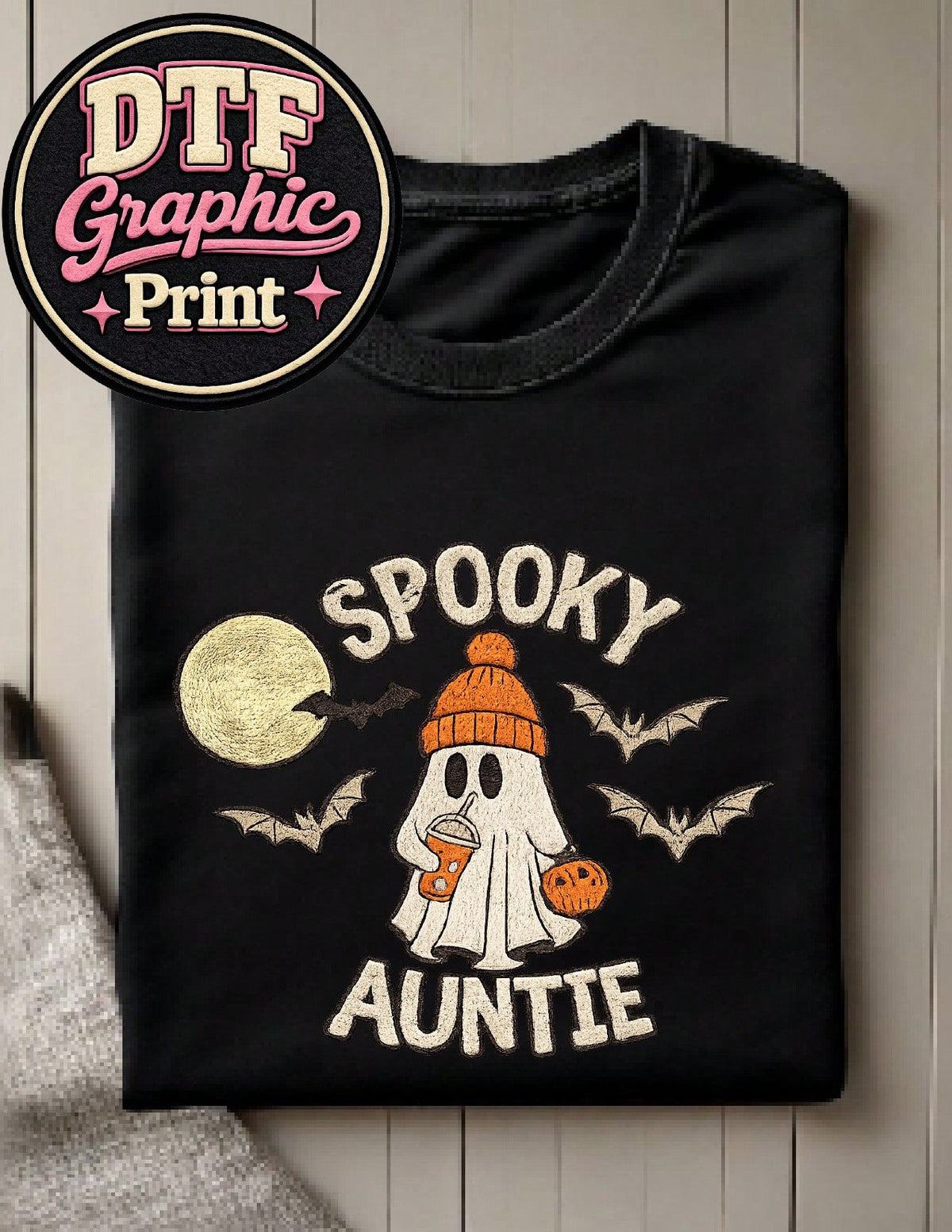 Spooky Auntie (DTF Graphic Print) T-Shirt