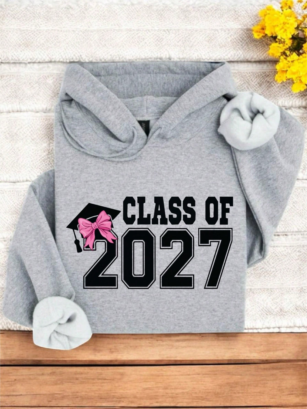 Retro Class Of 2027 Bow Hoodie
