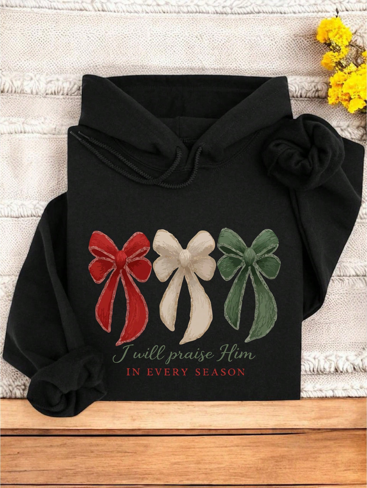 Coquette I Will Praise Him Hoodie