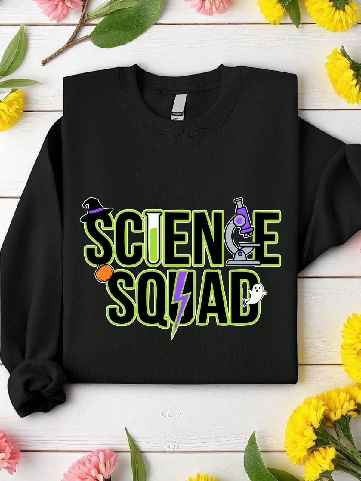Retro Halloween Science Crew Sweatshirt