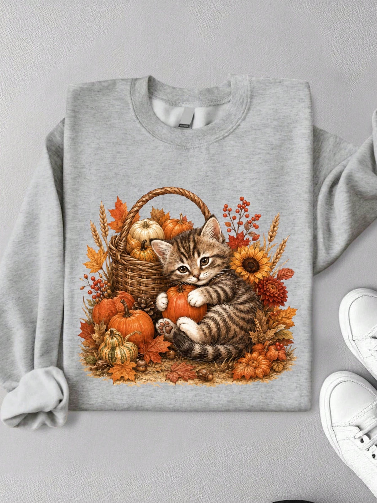 Cute Fall Cat Sweatshirt