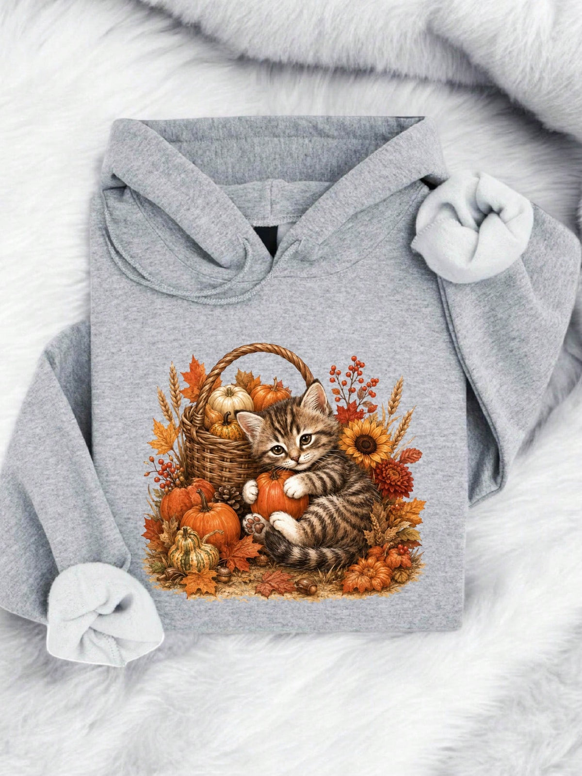 Cute Fall Cat Hoodie