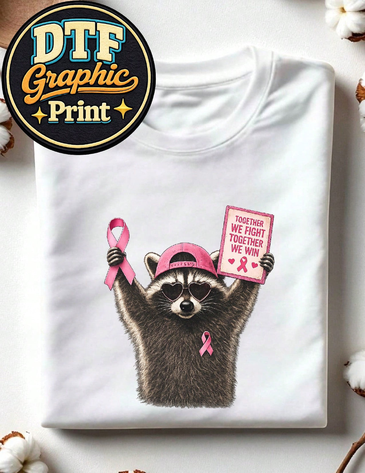 Cancer Awareness Raccoon T-Shirt