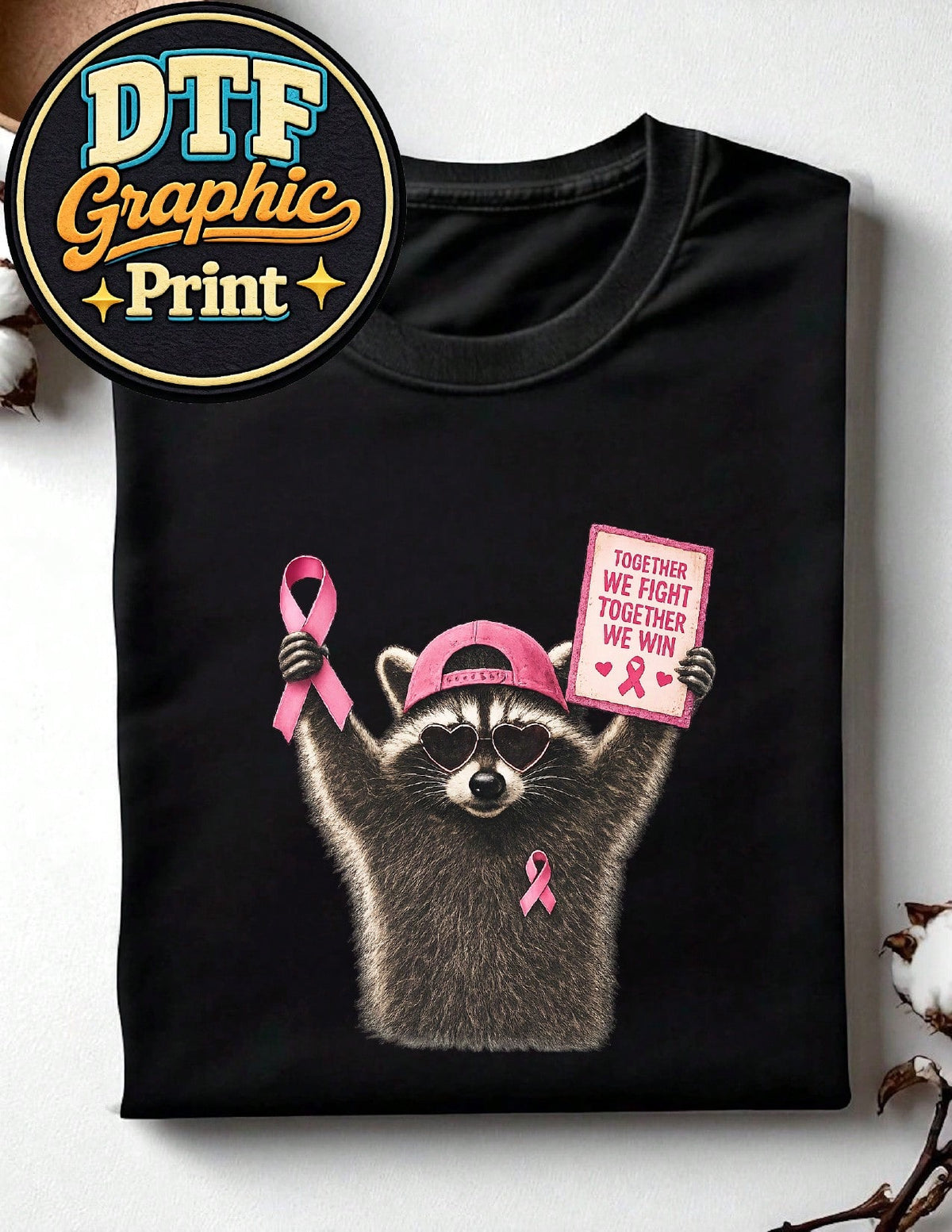 Cancer Awareness Raccoon T-Shirt