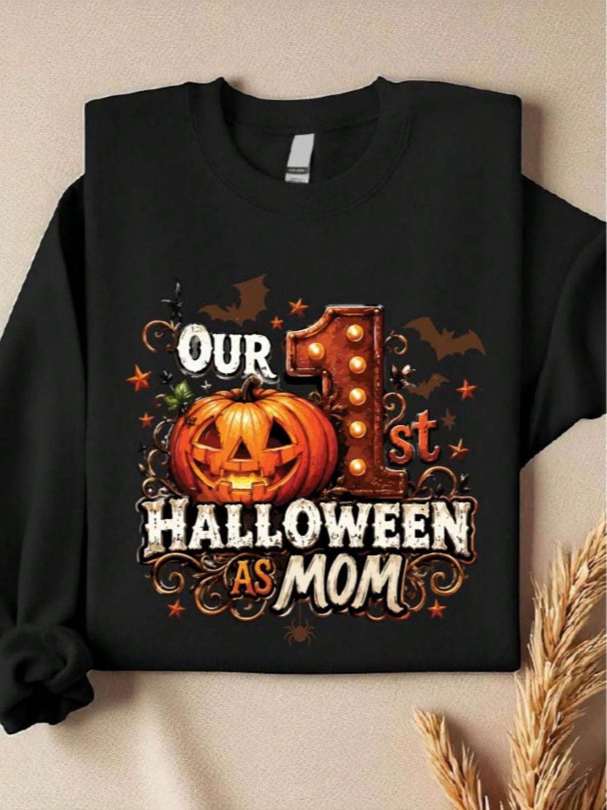 1 PC Our 1st Halloween As Mom Dad Sweatshirt