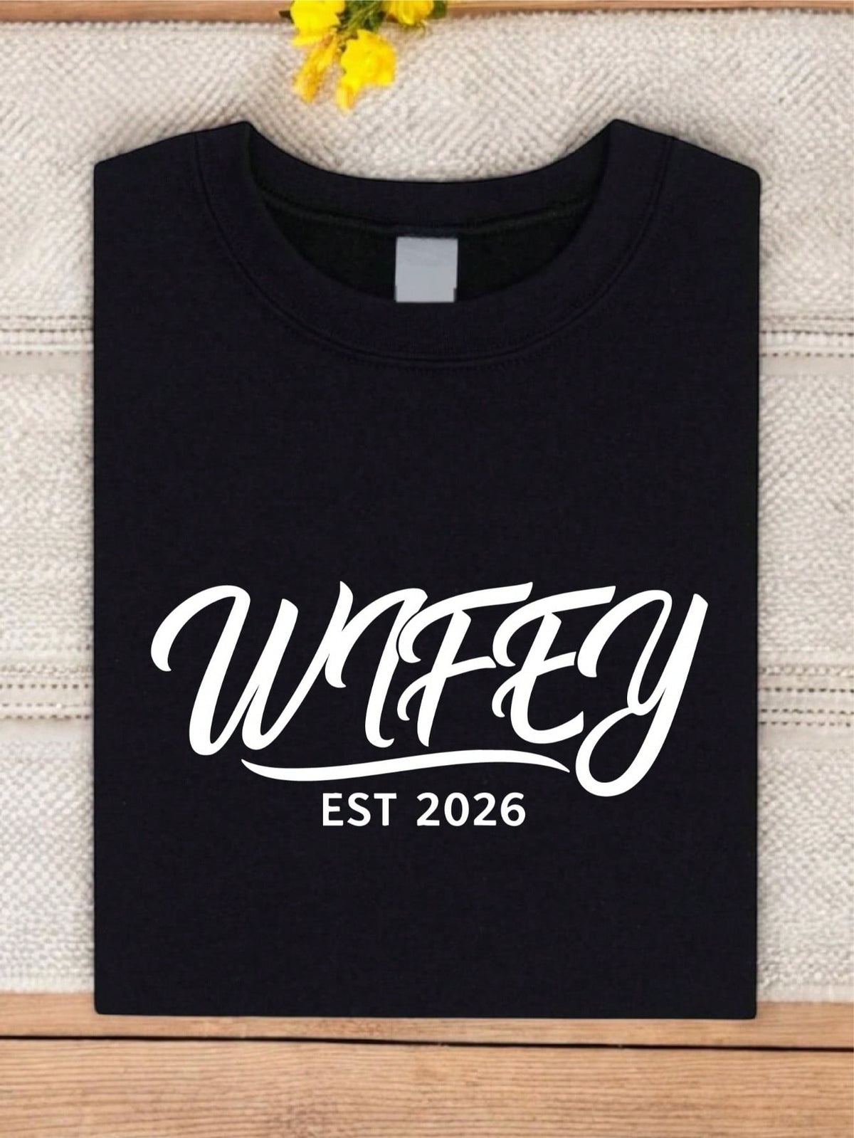 1PC Wifey And Hubby EST.2026 T-Shirt