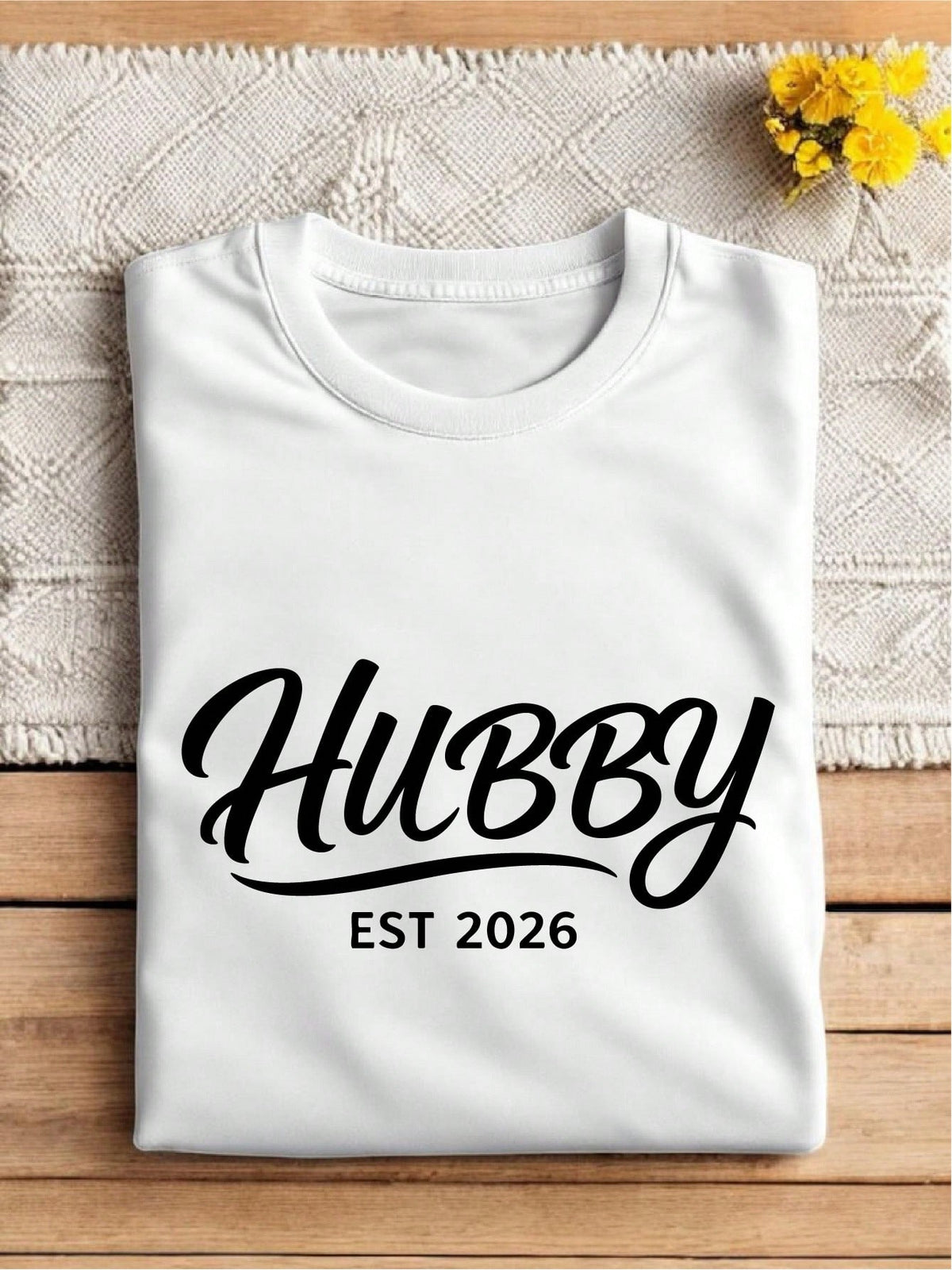 1PC Wifey And Hubby EST.2026 T-Shirt