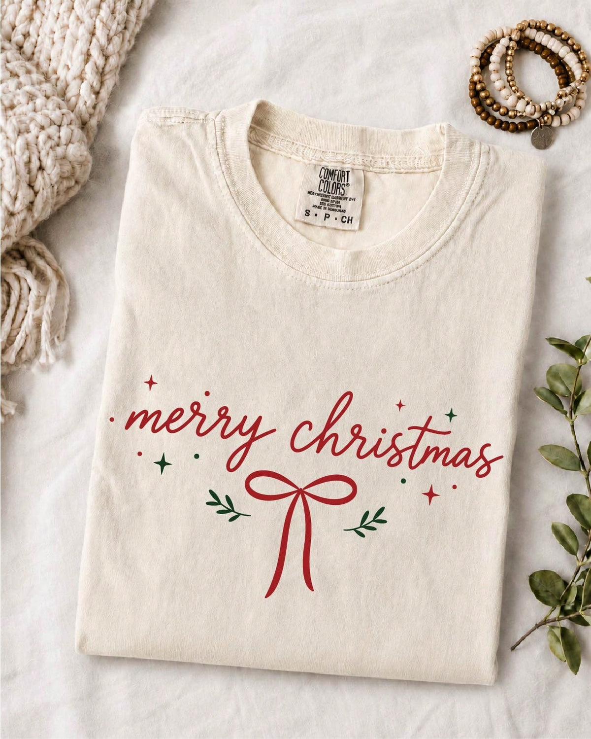Merry Christmas Bow T-Shirt