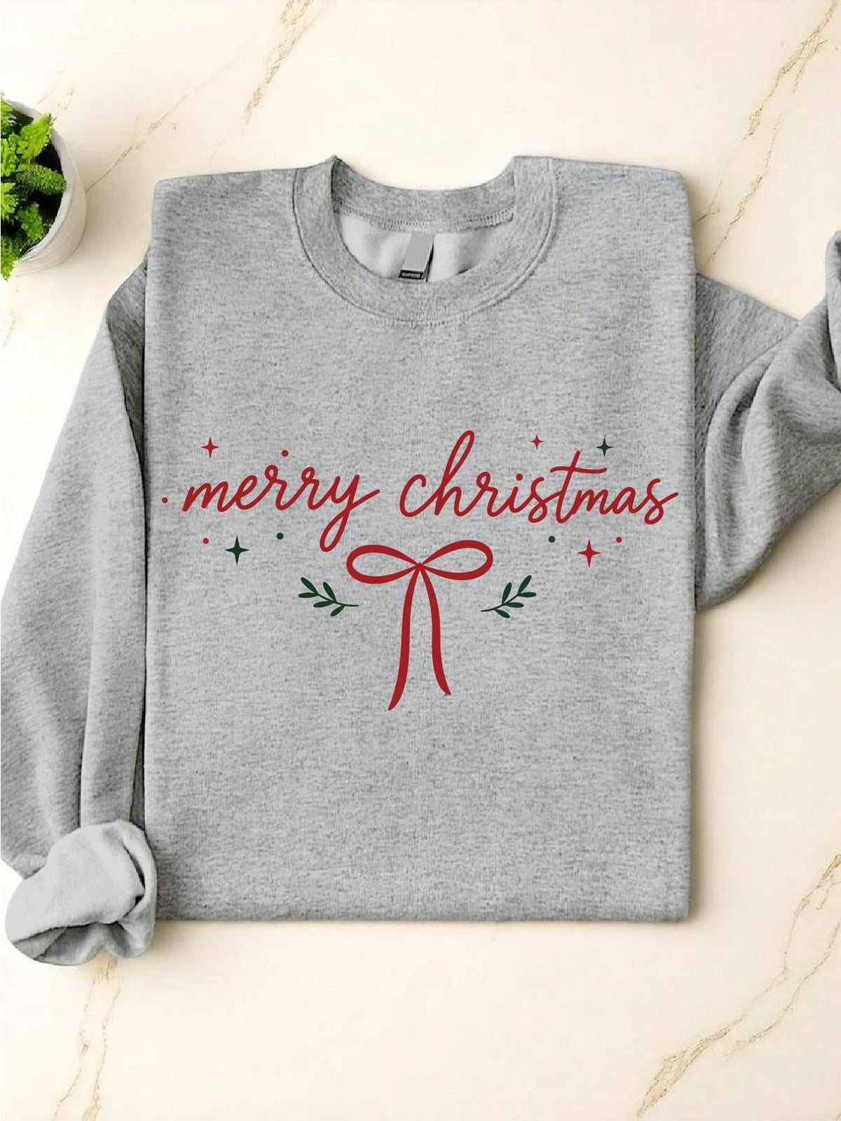 Merry Christmas Bow Sweatshirt