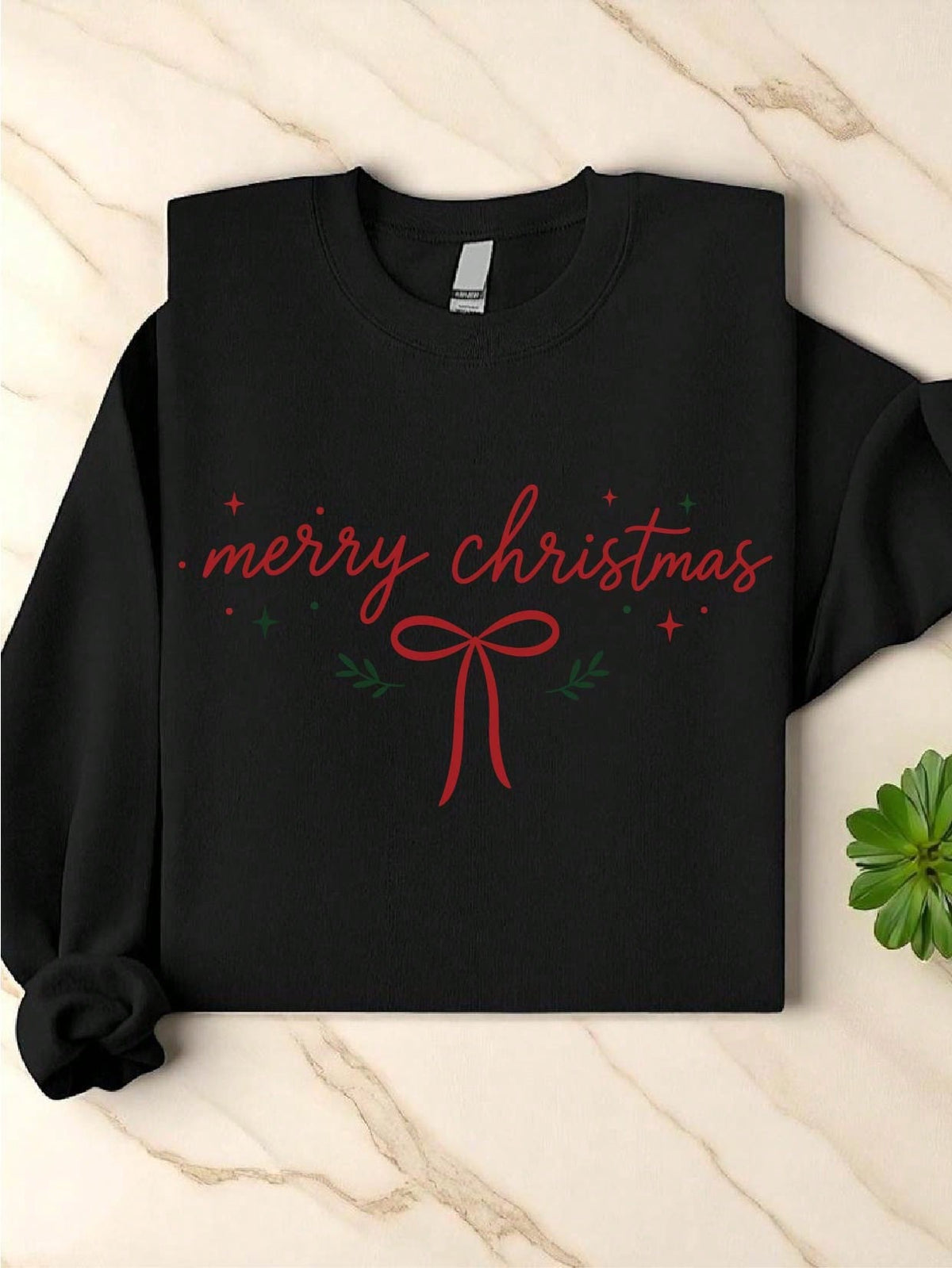 Merry Christmas Bow Sweatshirt
