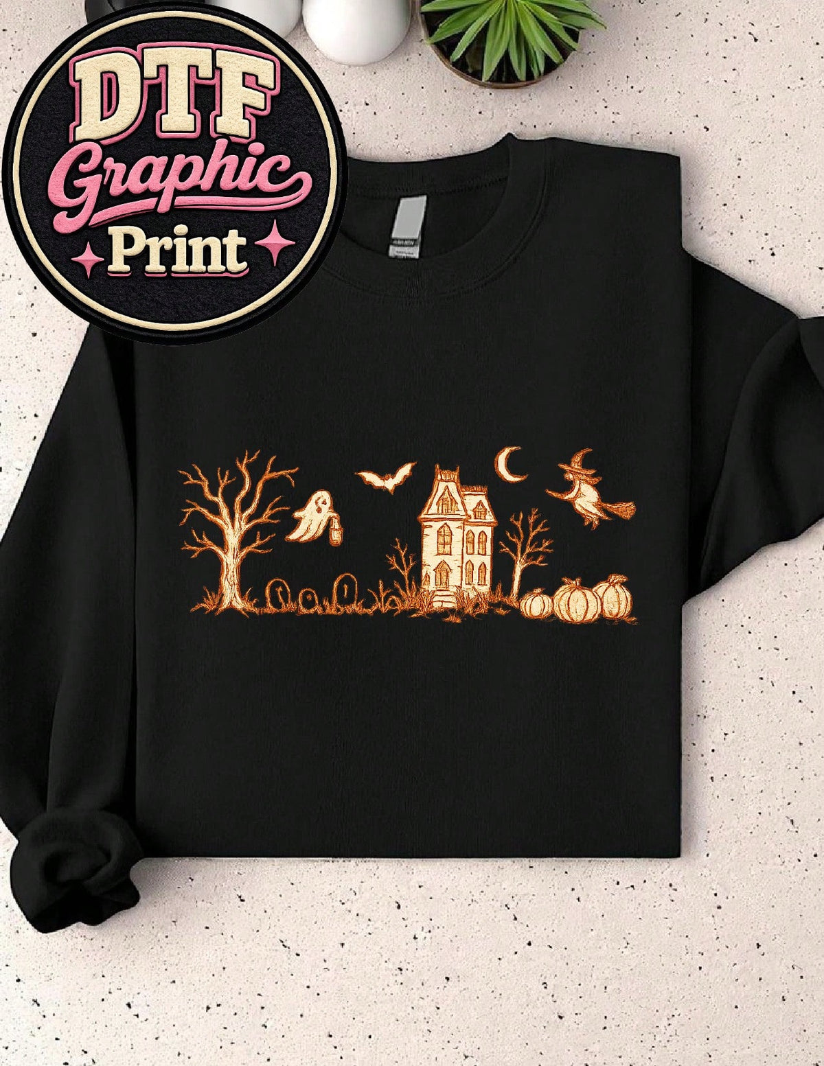 Haunted Manor (DTF Graphic Print) Sweatshirt