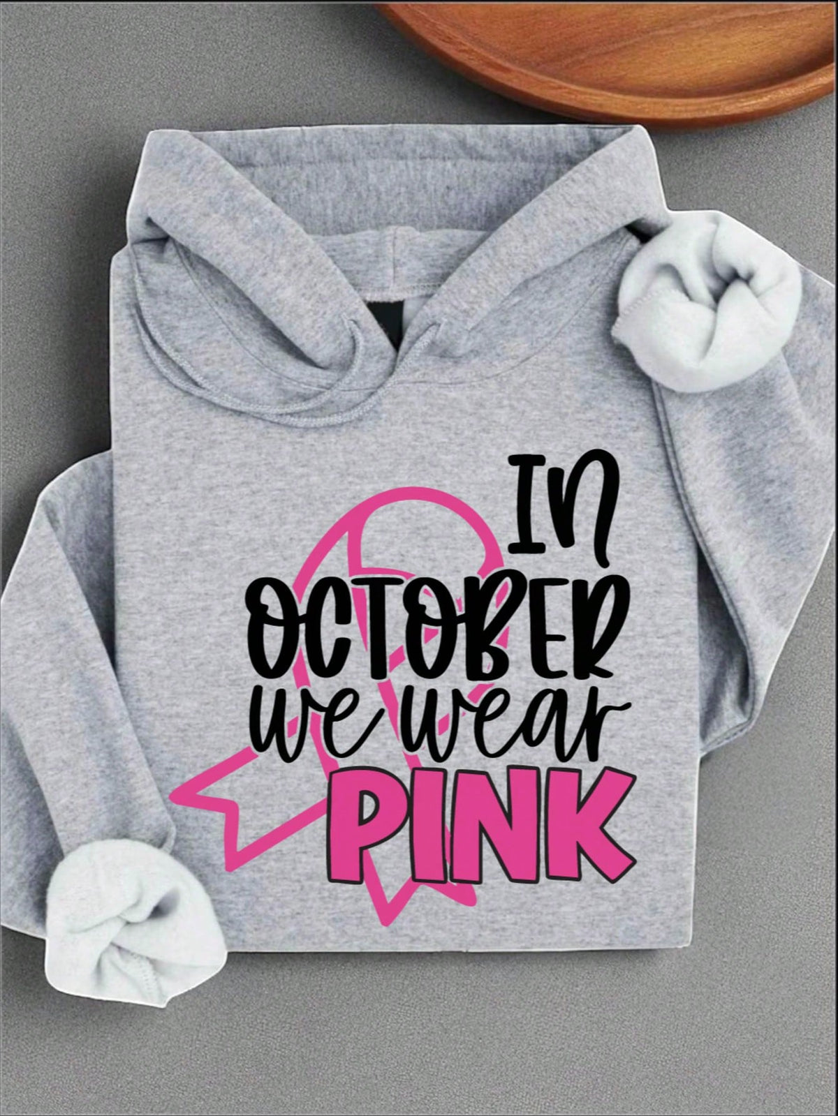 In October We Wear Pink Unisex Hooded Hoodie