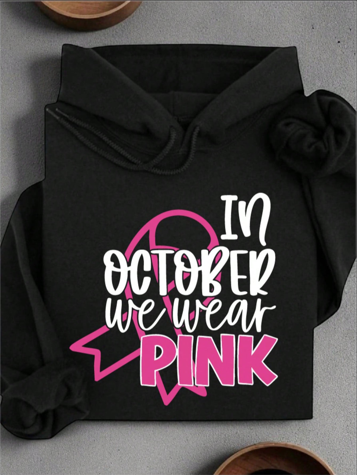 In October We Wear Pink Unisex Hooded Hoodie