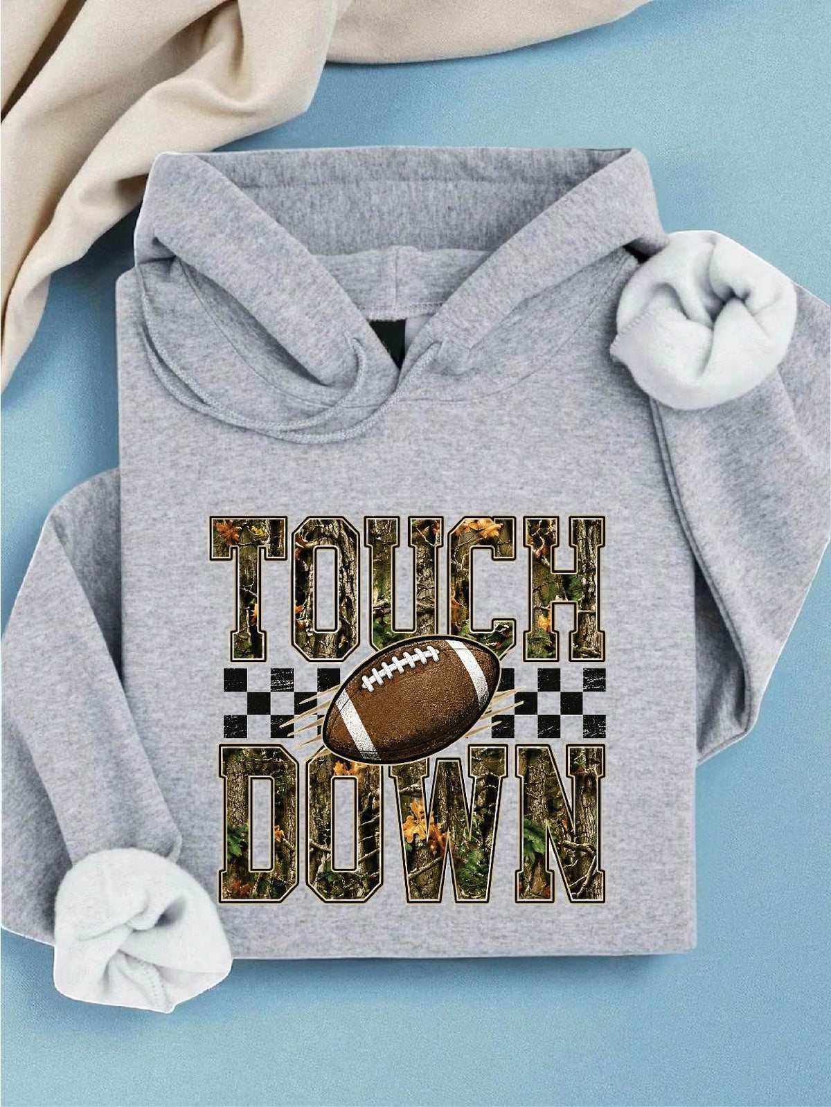 Camo Checkered Football Hoodie
