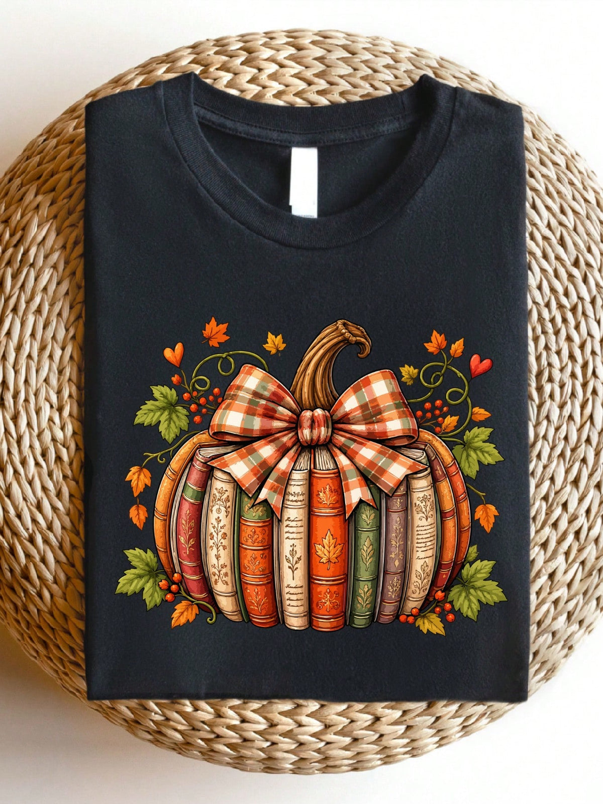Fall Book Pumpkin T-Shirt
