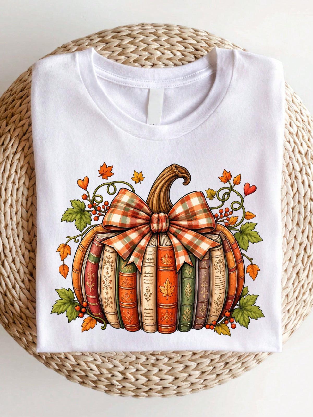 Fall Book Pumpkin T-Shirt