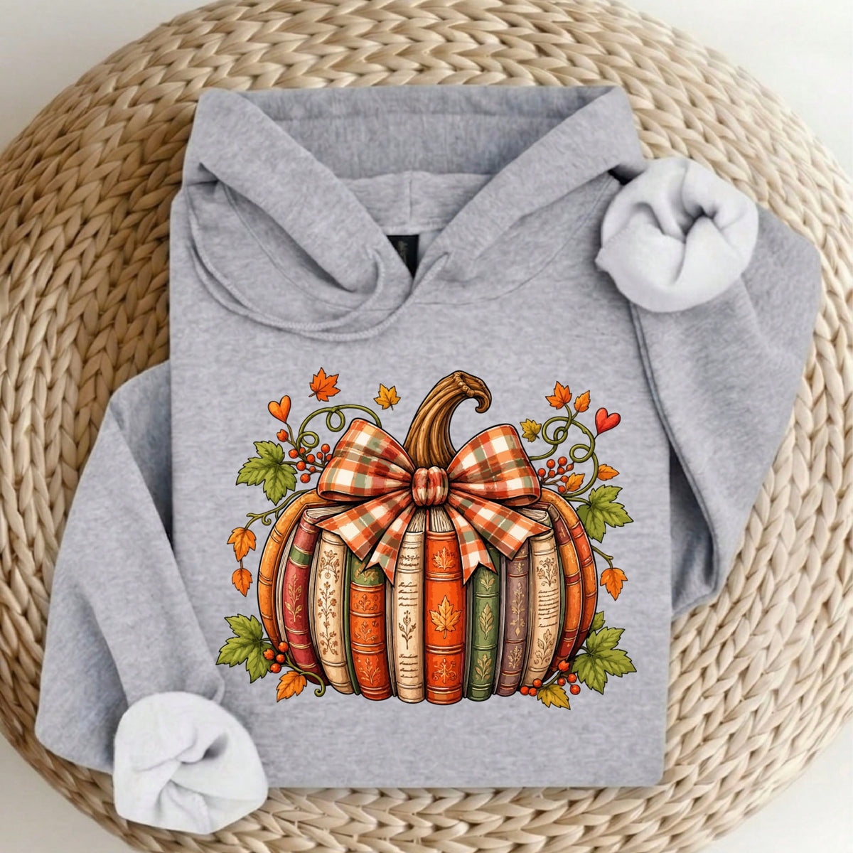 Fall Book Pumpkin Hoodie