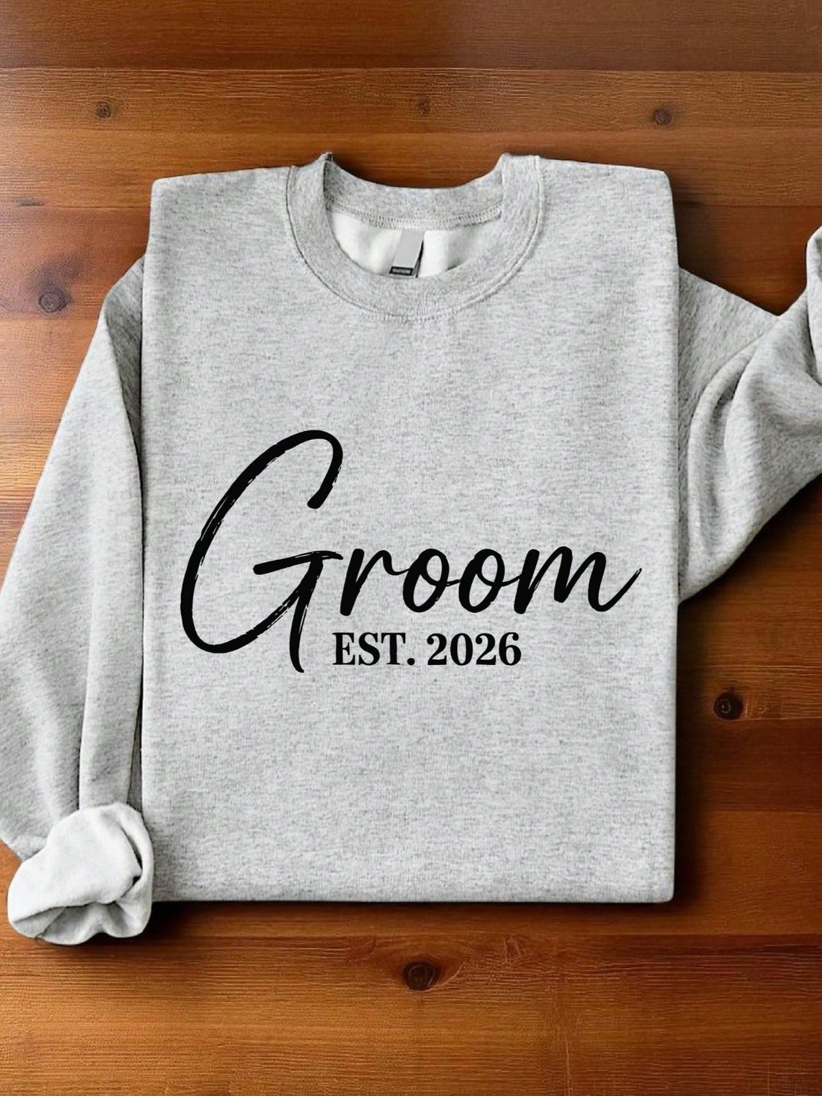 1 PC Bride Groom Est.2026 Sweatshirt