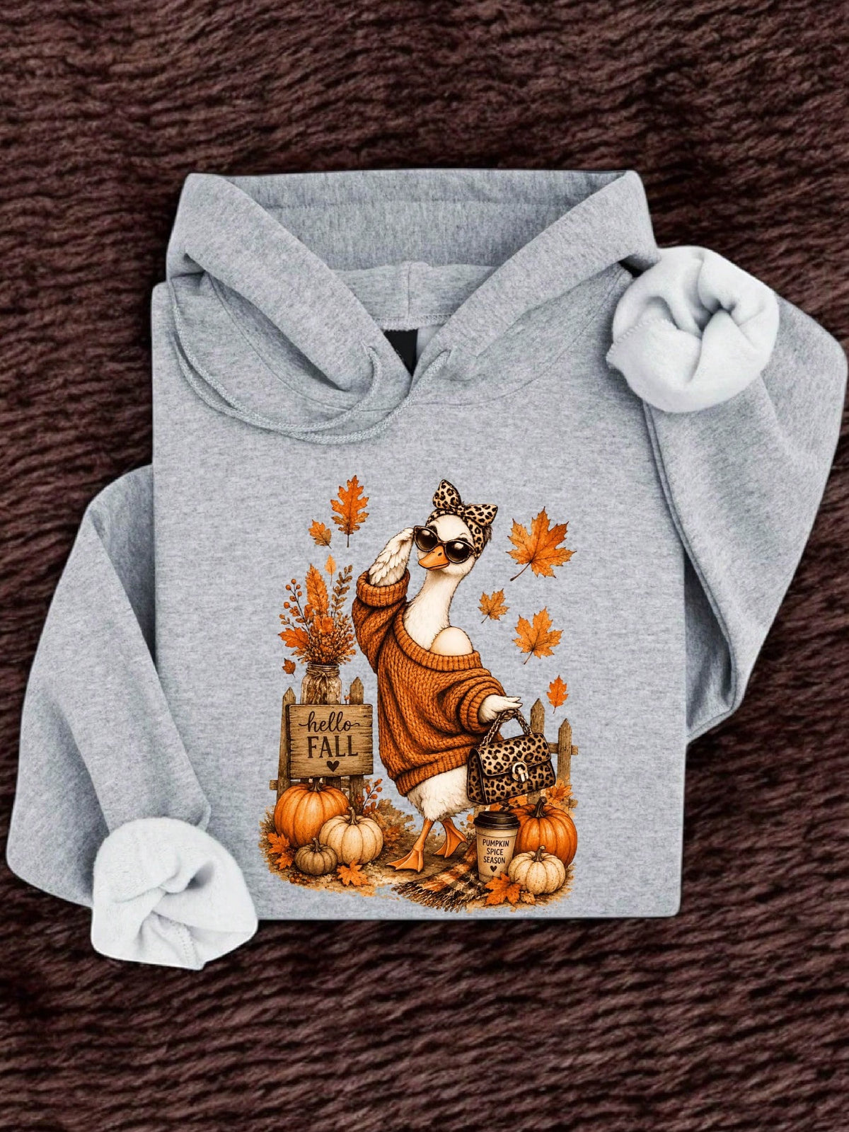 Hello Fall Goose Hoodie