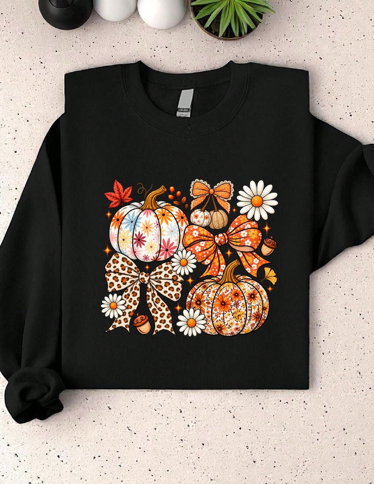 Floral Fall Pumpkin Sweatshirt