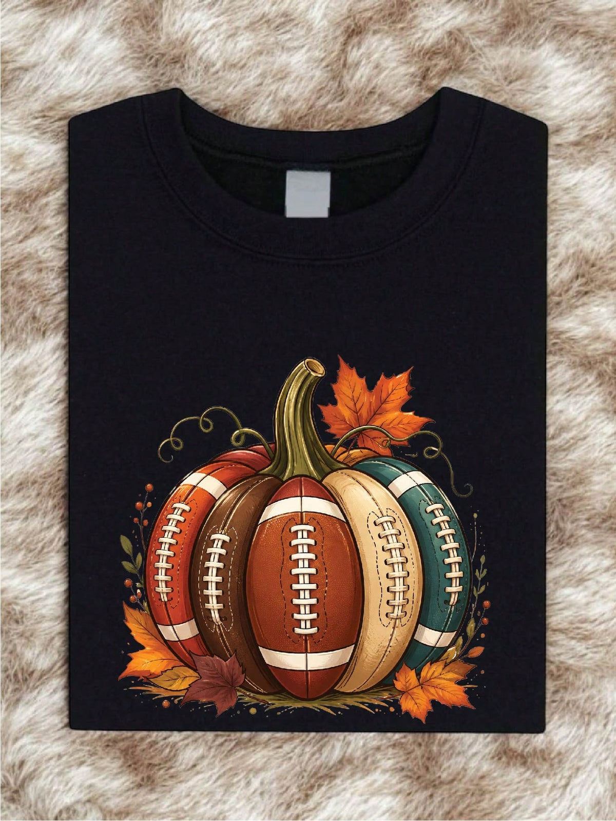 Football Fall Pumpkin T-Shirt