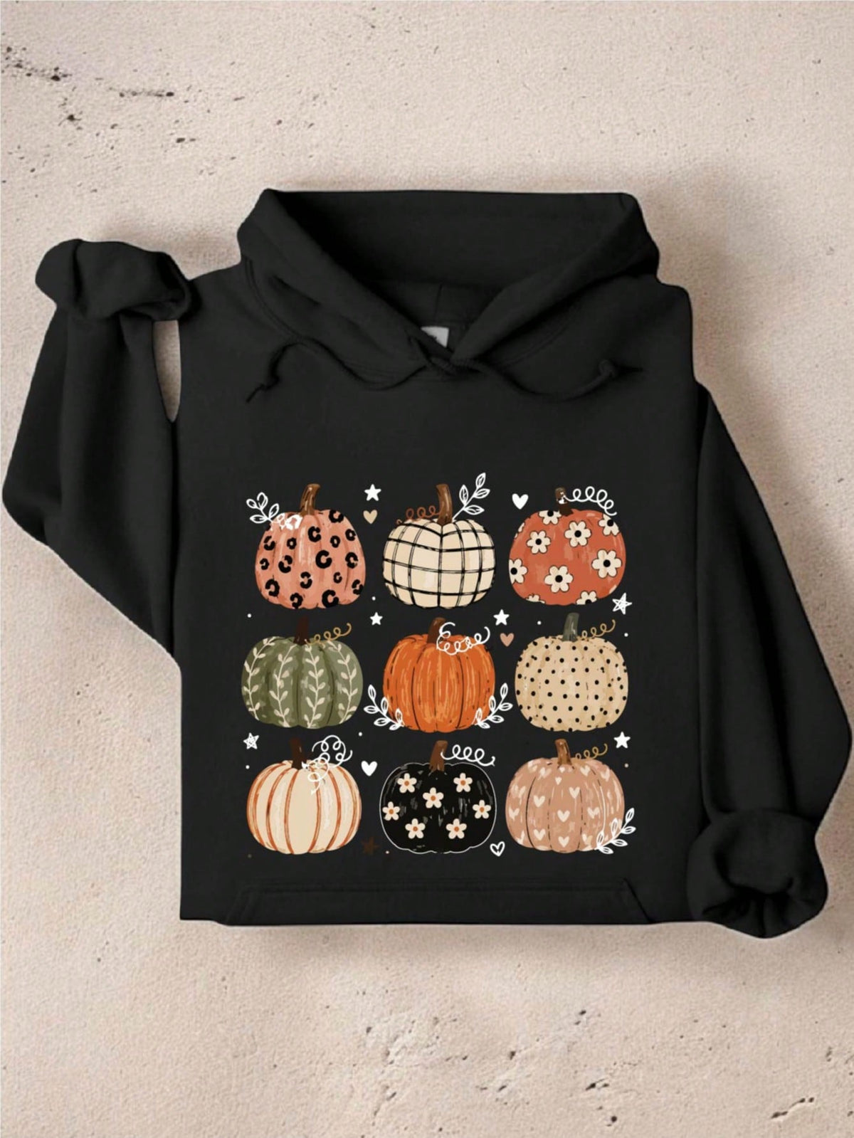 Pattern Pumpkin Hoodie