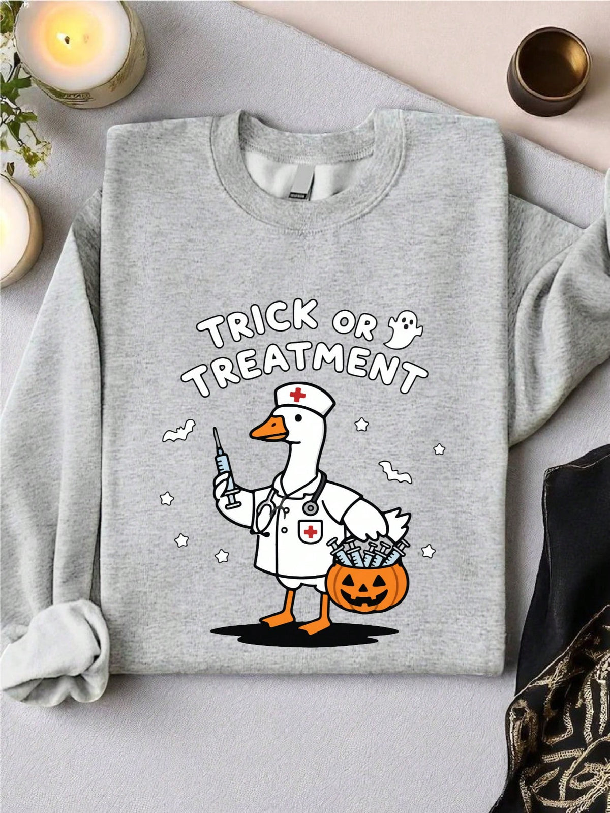 Trick Or Treatment Goose Nurse Sweatshirt