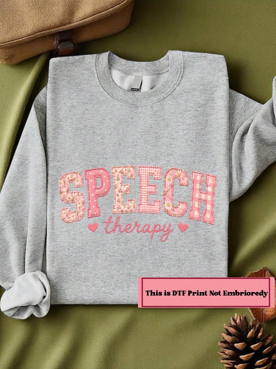 Speech Therapy Patchwork (DTF Graphic Print) Unisex Sweatshirt